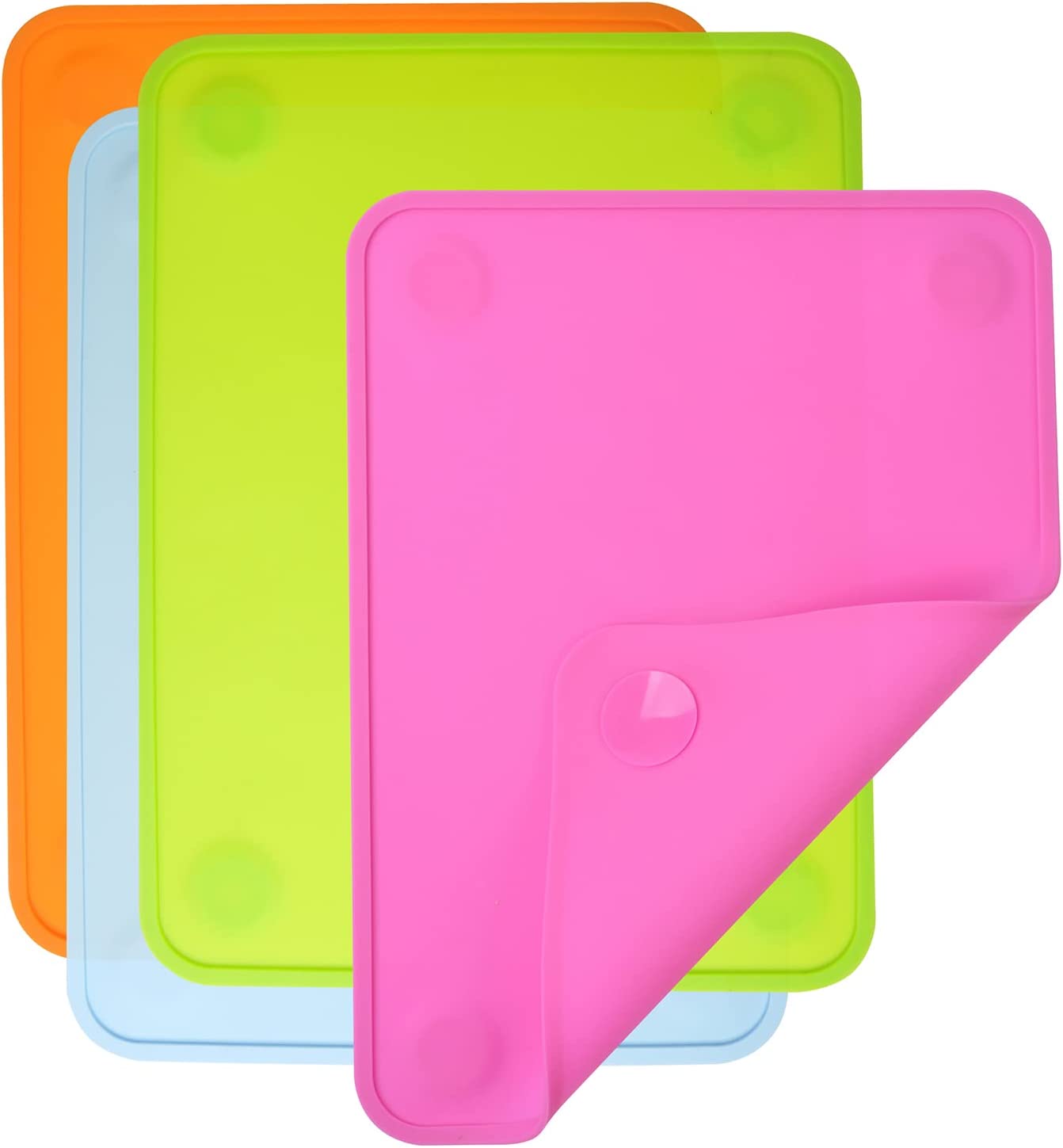Silicone Kids Placemat with Suction Stick to Dining Table