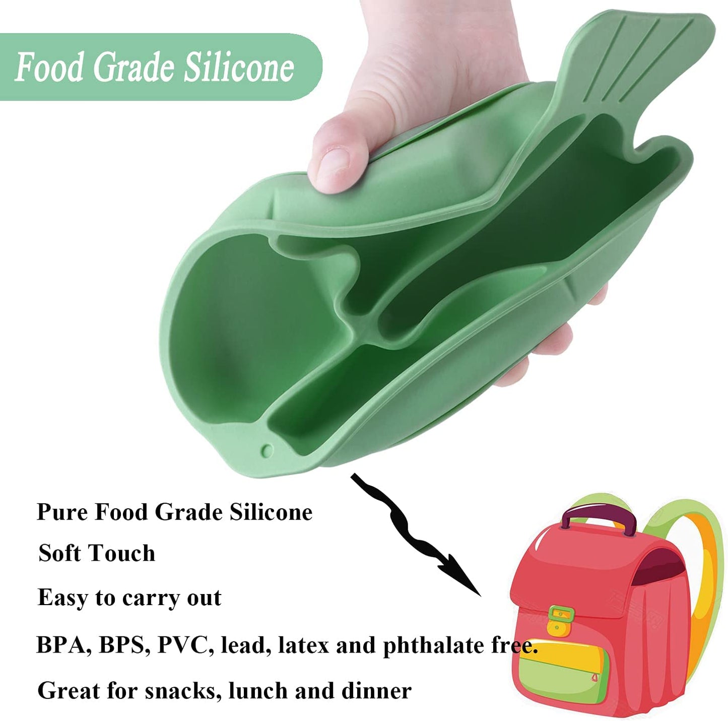 Silicone Plates for Baby Kids Infant Feeding Supplies Fits Most Highchair