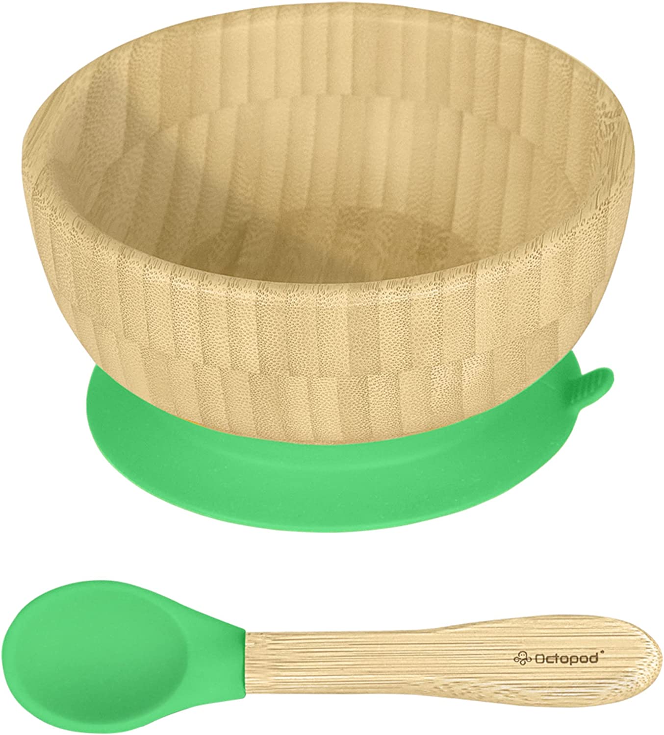 Mess-Free Toddler Suction Plates, Ergonomic Baby Feeding Supplies-Green