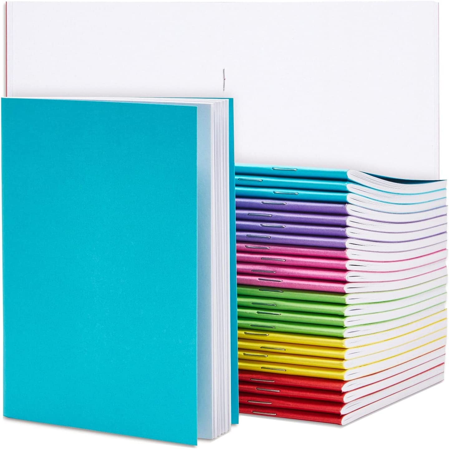 24 Pack Blank Books for Kids to Write Stories, Unlined Pocket Size Notebook