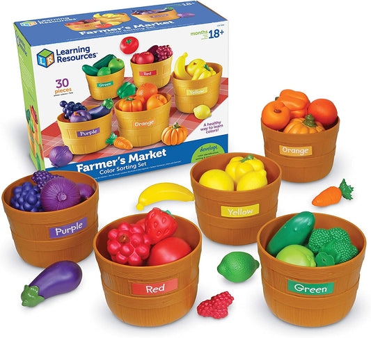 Learning Resources Farmer's Market Color Sorting Set - 30 Pieces,
