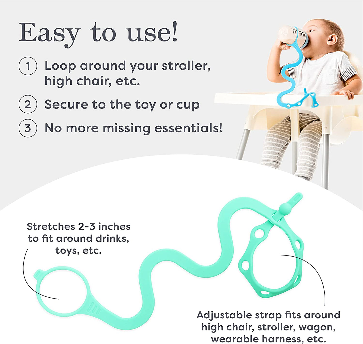 Sippy Cup Holder Strap - Sippy Cup and Toy Safety Tether